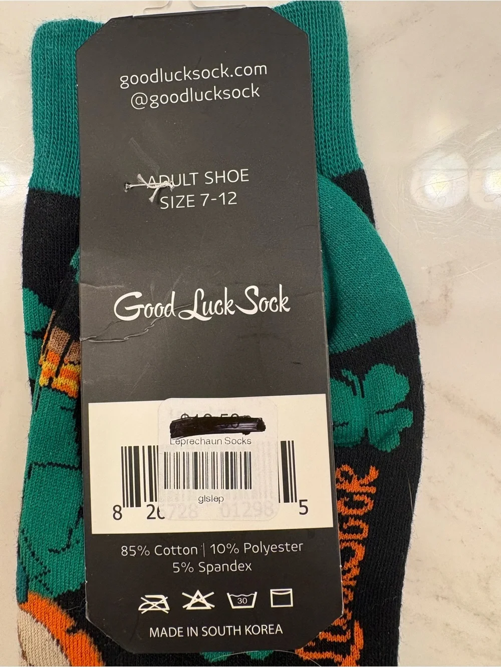 Leprechaun Good Luck Crew Socks 🍀 NWT Adult Size 7–12 | St. Patrick's Day